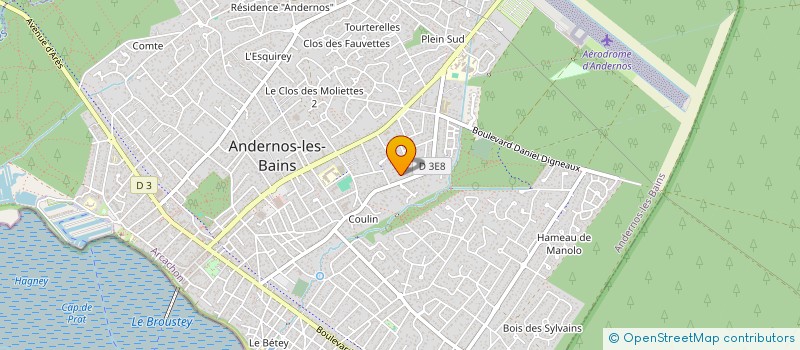 localisation de l'entreprise PHELINE à ANDERNOS-LES-BAINS