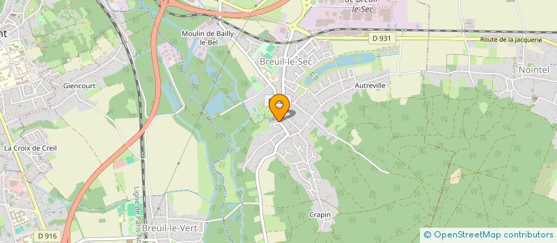 localisation de l'entreprise PHELIS  BREUIL-LE-SEC