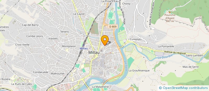 localisation de l'entreprise PHENAD à MILLAU
