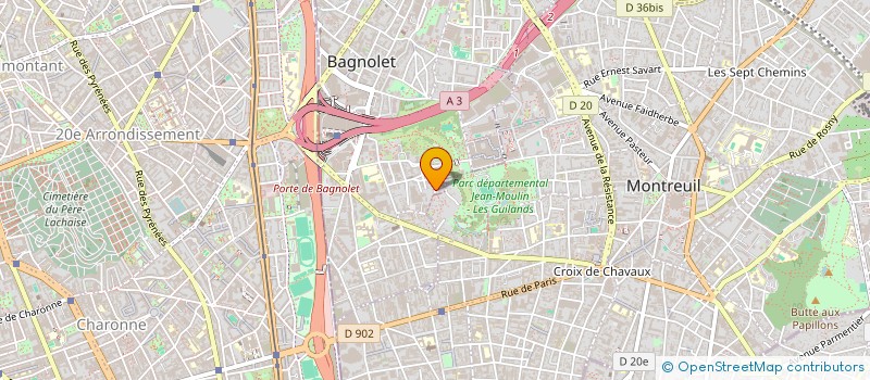 localisation de l'entreprise PHENIX à BAGNOLET