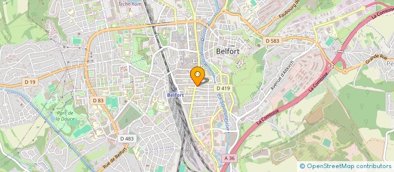 localisation de l'entreprise PHENIX à BELFORT