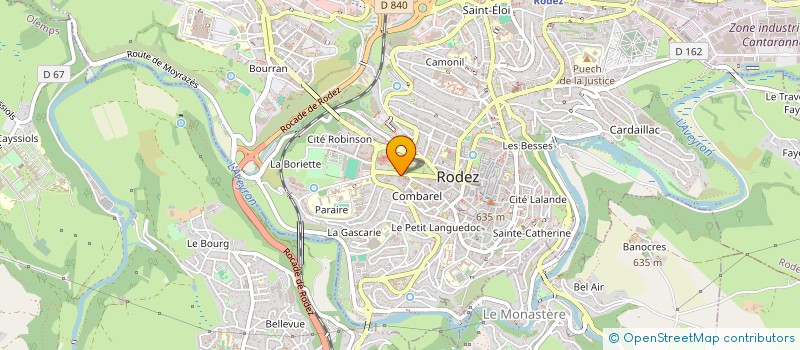 localisation de l'entreprise PHENIX FIBRE à RODEZ
