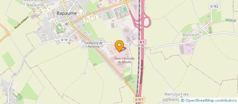 localisation de l'entreprise PHENIX FRANCE SCI  BAPAUME