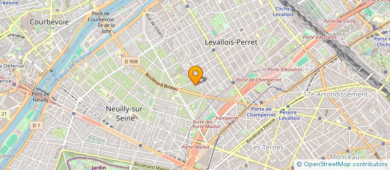localisation de l'entreprise PHF à NEUILLY-SUR-SEINE