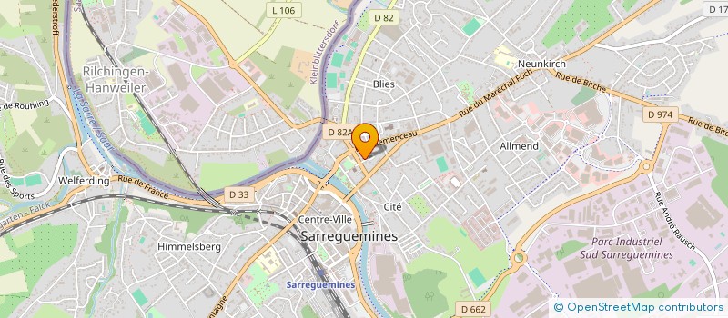 localisation de l'entreprise PHI-FA GEORGES V à SARREGUEMINES