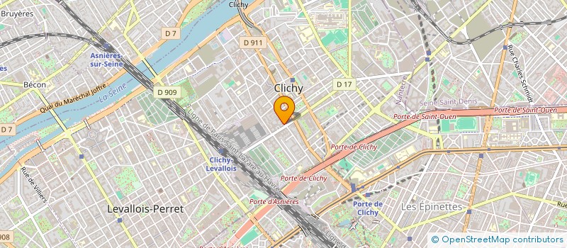 localisation de l'entreprise PHIBE PRODUCTION à CLICHY