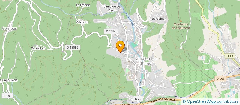 localisation de l'entreprise PHIBRIN  LAMALOU-LES-BAINS