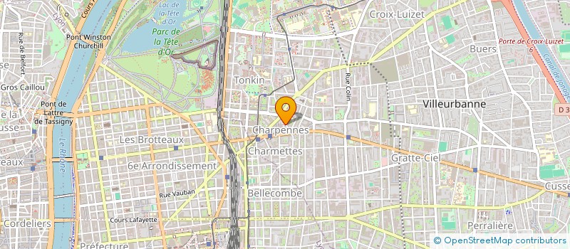 localisation de l'entreprise PHICA à VILLEURBANNE