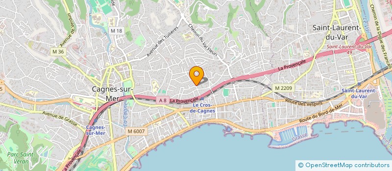 localisation de l'entreprise PHIELEC à CAGNES-SUR-MER