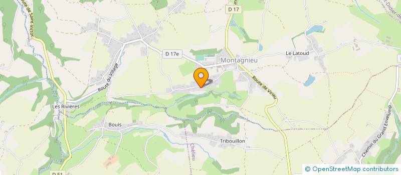 localisation de l'entreprise PHIL'ELEC  MONTAGNIEU
