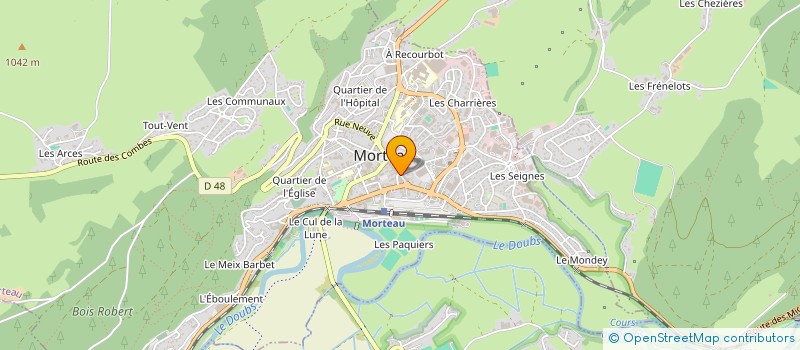 localisation de l'entreprise PHIL'IMPRIM à MORTEAU