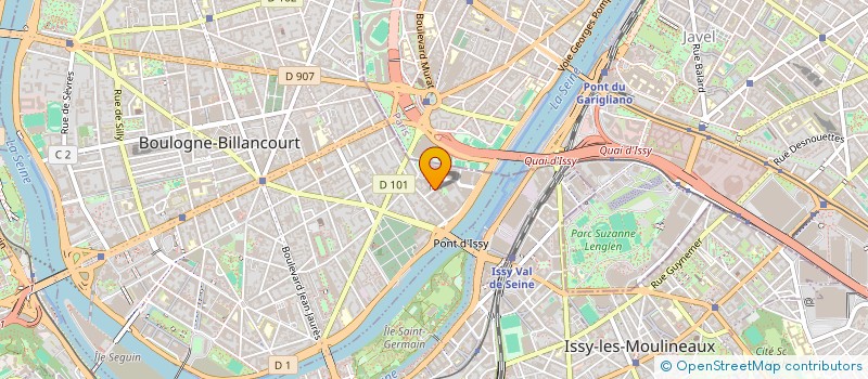 localisation de l'entreprise PHIL'SERVICES à BOULOGNE-BILLANCOURT