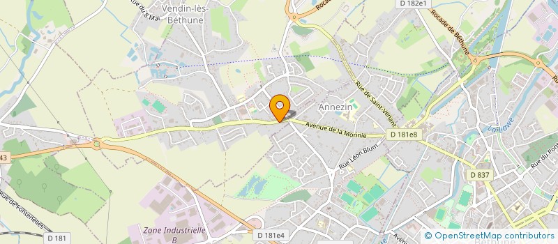 localisation de l'entreprise PHILAG  VENDIN-LES-BETHUNE