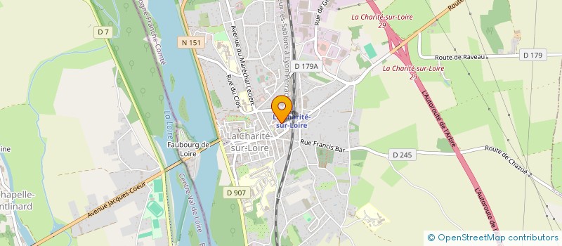 localisation de l'entreprise PHILARMONIE CHARITOISE à LA CHARITE-SUR-LOIRE