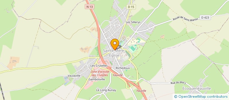 localisation de l'entreprise PHILAUDE 65  SAINTE-MERE-EGLISE