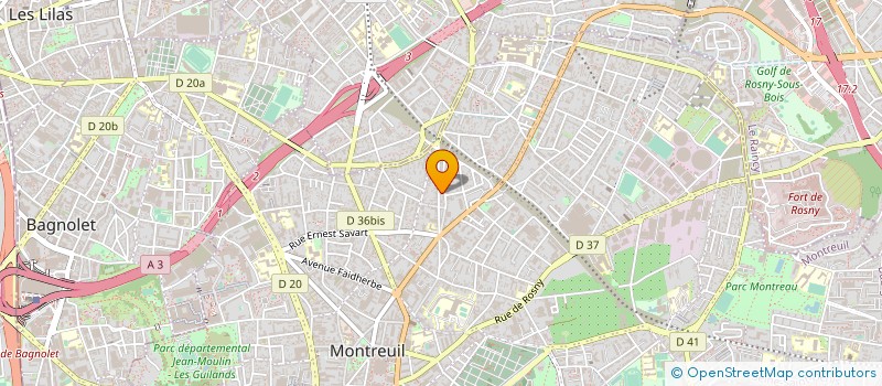 localisation de l'entreprise PHILELIE  MONTREUIL