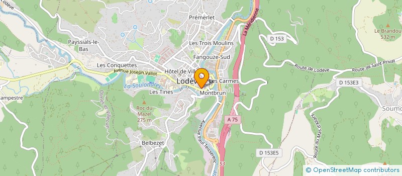 localisation de l'entreprise PHILETCO  LODEVE