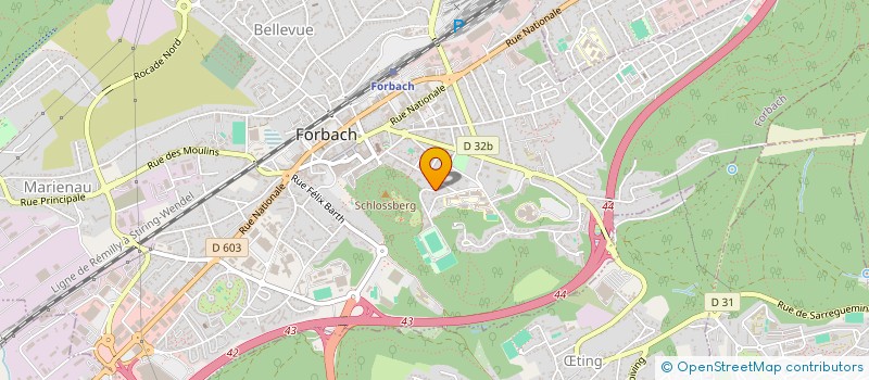 localisation de l'entreprise PHILFRED  FORBACH