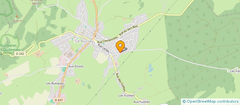 localisation de l'entreprise PHILHARMONIQUE DU RUSSEY  LE RUSSEY