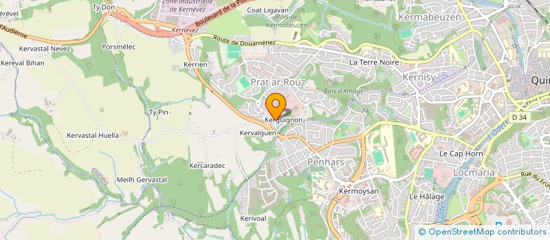 localisation de l'entreprise PHILIA 29 à QUIMPER