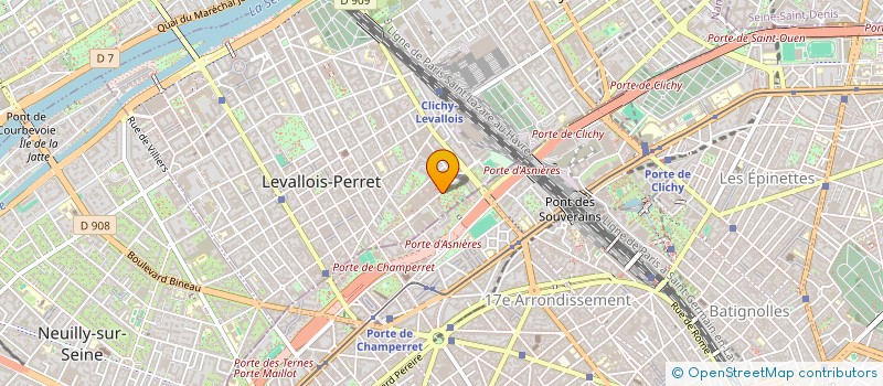 localisation de l'entreprise PHILIBERT ATHLE à LEVALLOIS-PERRET