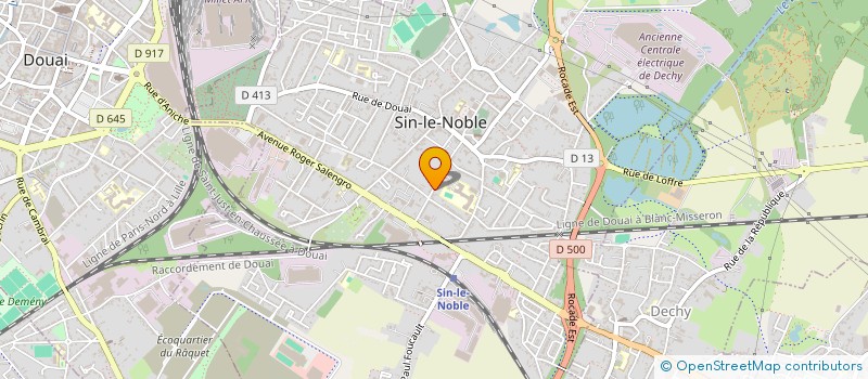 localisation de l'entreprise PHILIBERT NEGOCE à SIN-LE-NOBLE