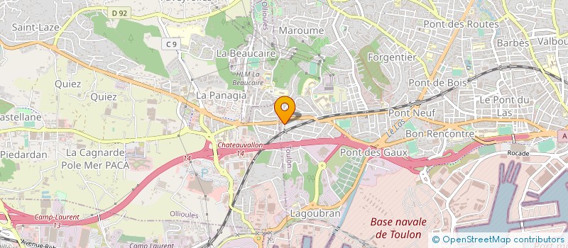 localisation de l'entreprise PHILIPPE BERNARD, REMI CLAUDOT, CLARA CARPENTIER ET HUGO CARPENTIER NOTAIRES ASSOCIES à TOULON