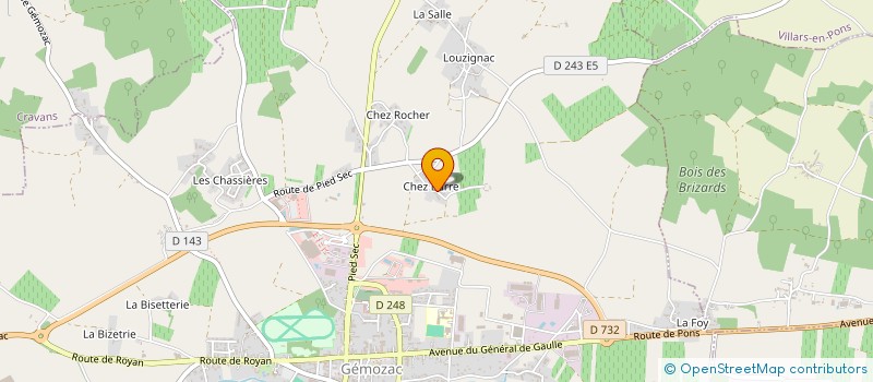 localisation de l'entreprise PHILIPPE CARRELAGE  CHAMPAGNOLLES