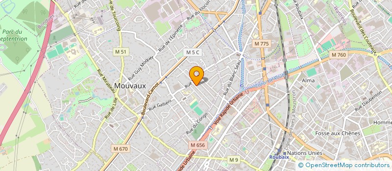 localisation de l'entreprise PHILIPPE CATTIAUX DIFFUSION à MOUVAUX