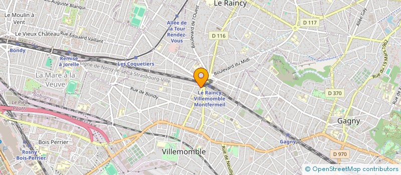 localisation de l'entreprise PHILIPPE COIFFURE  VILLEMOMBLE