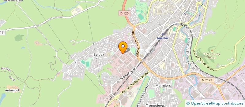 localisation de l'entreprise PHILIPPE COSTE à AURILLAC