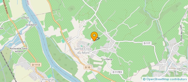 localisation de l'entreprise PHILIPPE ET CATHERINE GAUSSEM  SAINTE-CROIX-DU-MONT