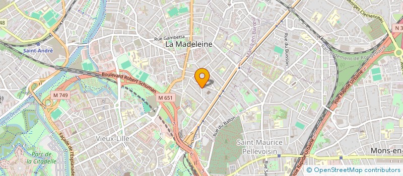 localisation de l'entreprise PHILIPPE FAUCHEUR DIFFUSION SA  LA MADELEINE
