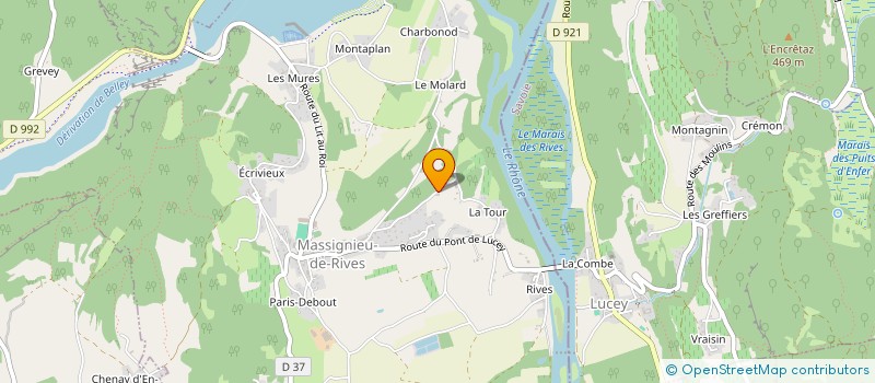 localisation de l'entreprise PHILIPPE GIROD  MASSIGNIEU-DE-RIVES