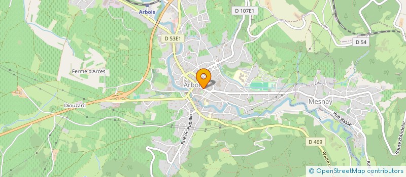 localisation de l'entreprise PHILIPPE GONET à ARBOIS