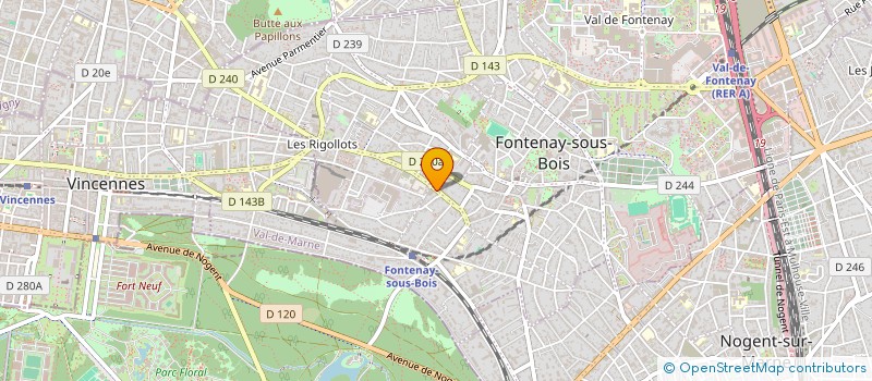 localisation de l'entreprise PHILIPPE JANIAUX à FONTENAY-SOUS-BOIS
