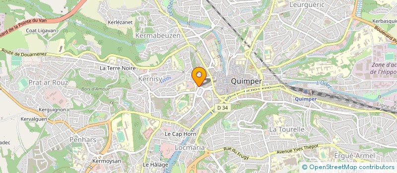 localisation de l'entreprise PHILIPPE LE GOFF - CHARLOTTE DU CREST - LOUIS-LEOPOLD REY HUISSIERS DE JUSTICE ASSOCIES, SOCIETE CIVILE PROFESSIONNELL à QUIMPER