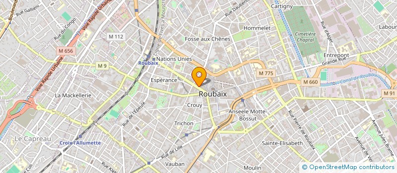 localisation de l'entreprise PHILIPPE MORILLION ET SEVERINE FAVIEZ FOURMAINTRAUX, NOTAIRES, ASSOCIES D'UNE SCP à ROUBAIX