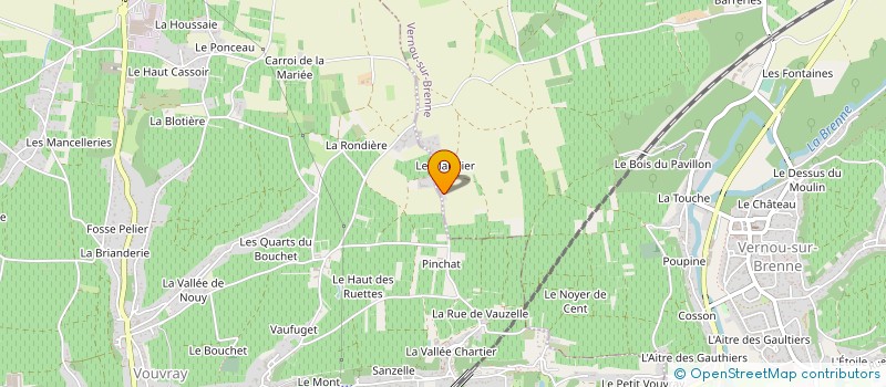 localisation de l'entreprise PHILIPPE PERDRIAUX EARL  VERNOU-SUR-BRENNE