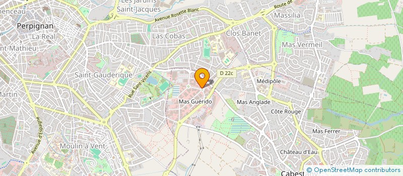 localisation de l'entreprise PHILIPPE REY - CUISINES ET BAINS  CABESTANY