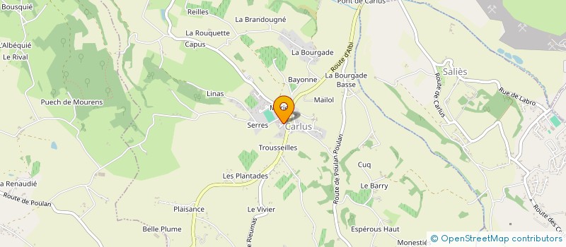 localisation de l'entreprise PHILIPPE RIGAUD ELECTRICITE GENERALE  CARLUS