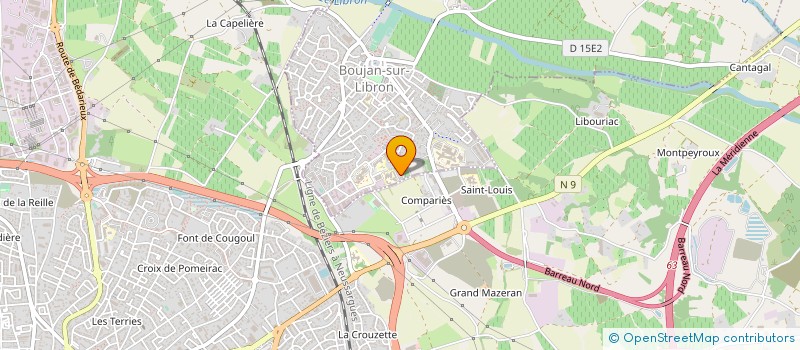 localisation de l'entreprise PHILIPPE ROUSSELOT  BOUJAN-SUR-LIBRON