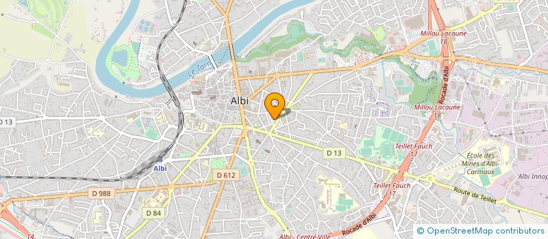 localisation de l'entreprise PHILIPPE THIRIOT, CHRISTINE DECHAUMONT, DELPHINE COPPEE ET CHARLES FOURNIER, NOTAIRES, ASSOCIES D'UNE SOCIETE CIVILE PRO à ALBI