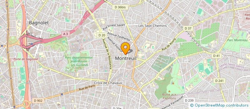 localisation de l'entreprise PHILIS à MONTREUIL