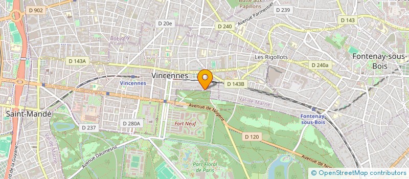 localisation de l'entreprise PHILOCALYA à VINCENNES