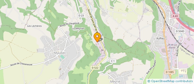 localisation de l'entreprise PHILTEC SYSTEME  BOURGOIN-JALLIEU