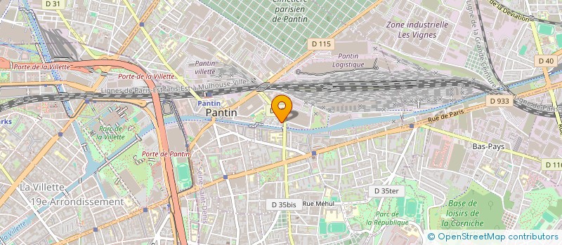 localisation de l'entreprise PHIMA à PANTIN