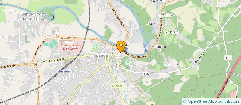 localisation de l'entreprise PHIMA  MUSSIDAN