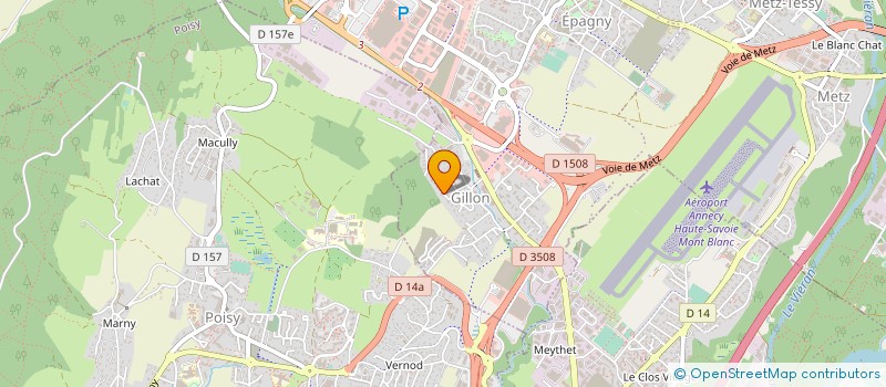 localisation de l'entreprise PHIMAT  EPAGNY METZ-TESSY