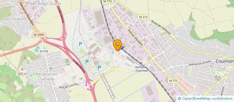 localisation de l'entreprise PHIMECA à COURNON-D'AUVERGNE